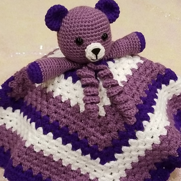 💖HOST PICK💖 Crochet Lovey Teddy Bear Blanket - Picture 3 of 12